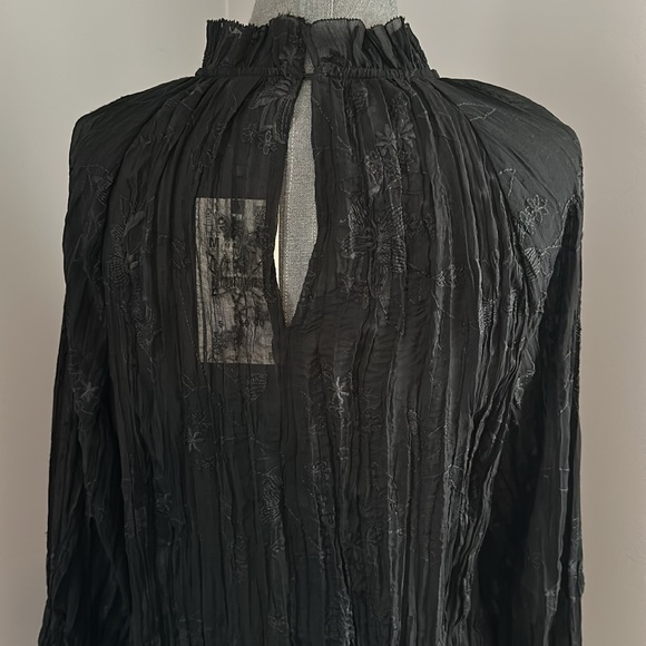 ZARA Black Sheer Top NWT M - Picture 7 of 11